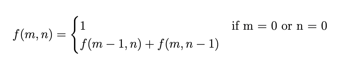 Unique Path Formula